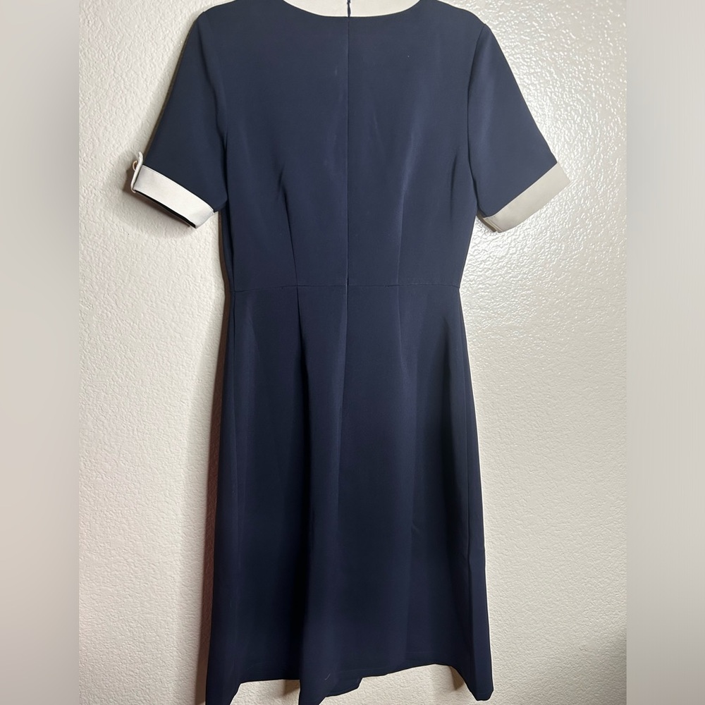 JessaKae Navy Blue Grace Sophisticated Equestrian Inspired Sheath Dress NEW XS - Picture 7 of 9